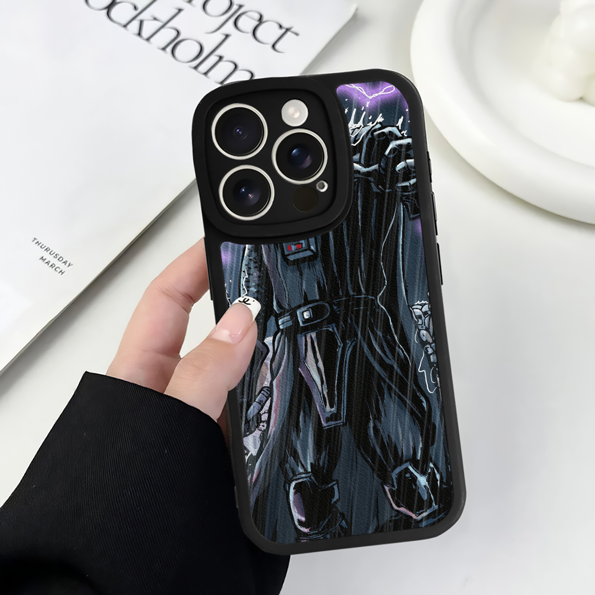 （画像用） スター・ウォーズ Star Wars 【iPhone 16シリーズ対応】シリコンスマホケース（レザー調） 材質：シリコン